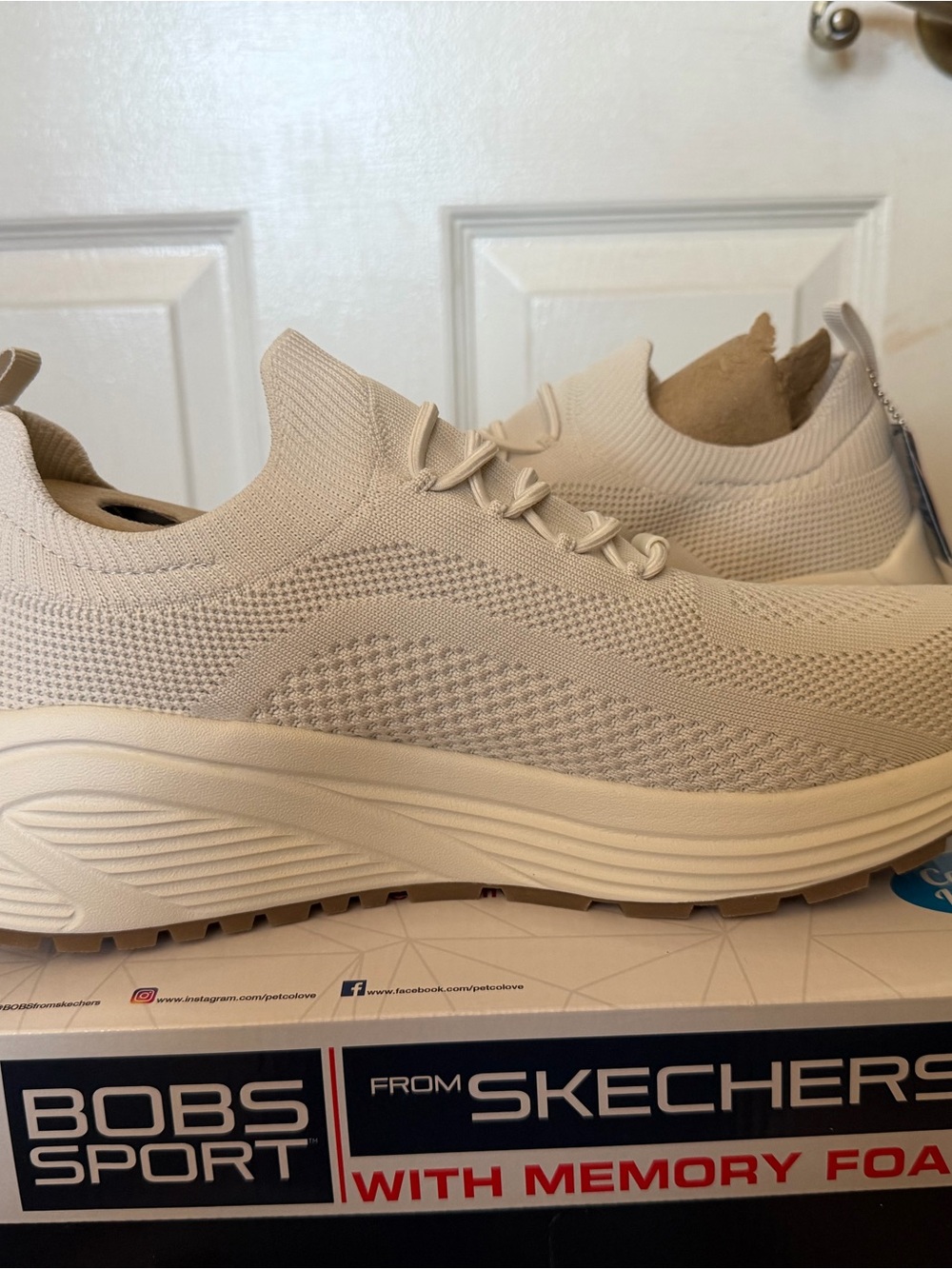 Skechers Men's Slip-On Knit Sneakers in Beige